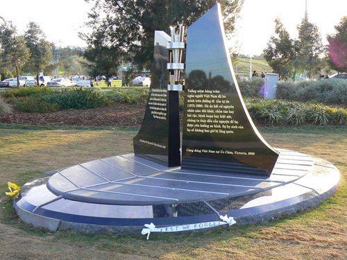 Image result for "Vietnamese Refugees", a monument in Footscray, Australia