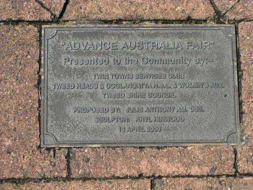 Advance Australia Fair Inscription Plaque 1 / March 2013