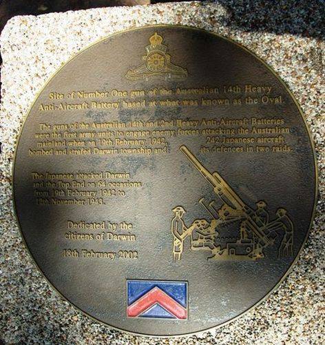 14th & 2nd Anti-Aircraft Batteries 60th Anniversary Plaque / May 2013
