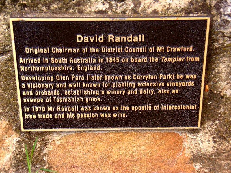 Randall Plaque: 12-March-2017