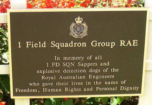 1 Field Squadron Plaque /March 2013