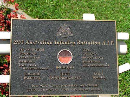 2/33 Battalion Plaque/ March 2013