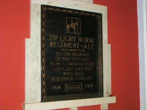 2nd Light Horse Regiment Plaque