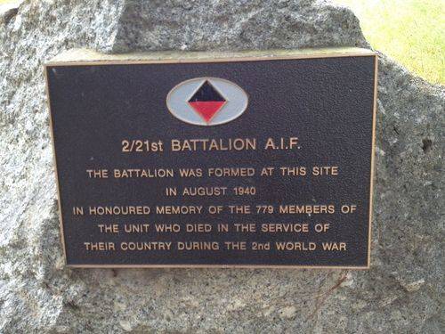 2-21st Battalion Plaque : November 2013