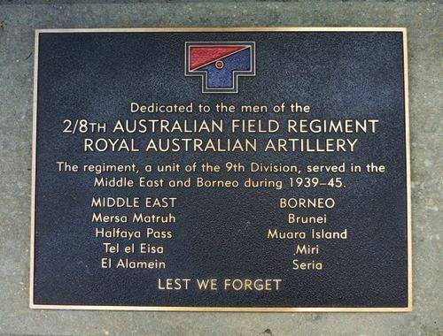 Kristendom Hubert Hudson Array 2nd / 8th Australian Field Regiment | Monument Australia