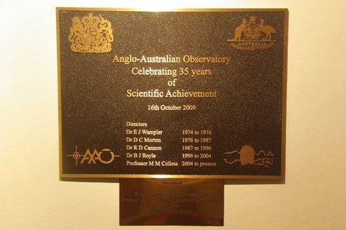 35 Years Plaque : July 2014