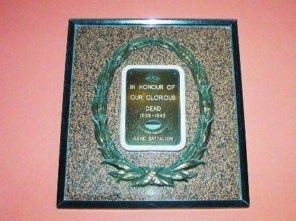 42nd Battalion Capricornia Regt  Plaque