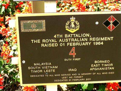 4th Battalion Plaque / March 2013