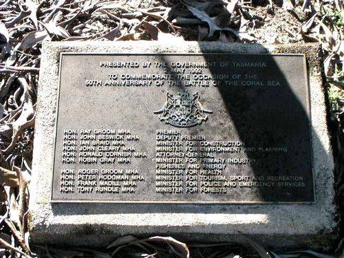 50th Anniversary of the Battle of the Coral Sea Plaque