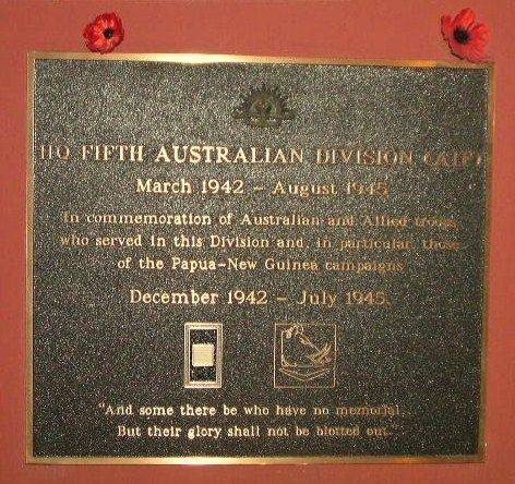 5th Aust Division HQ Plaque