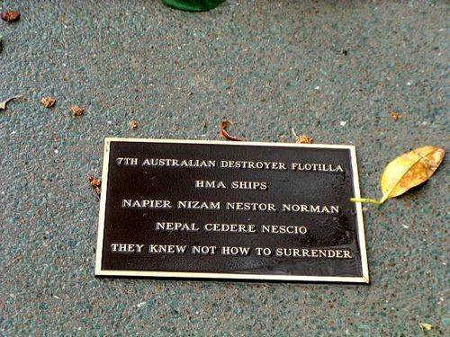 7th Australian Destroyer Flotilla Plaque