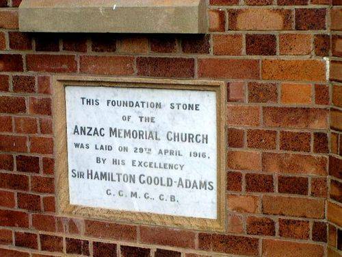 ANZAC Memorial Church Plaque