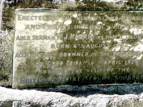 Able Seaman Harrhy Inscription