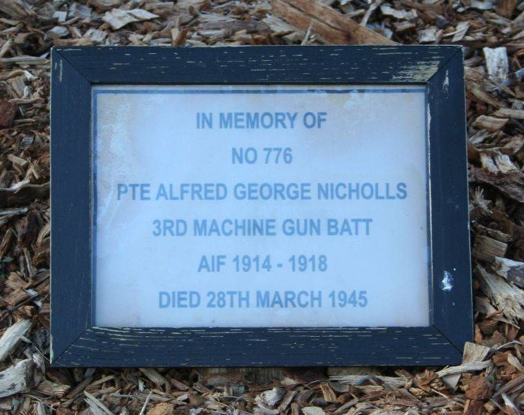 Private Alfred George Nicholls | Monument Australia