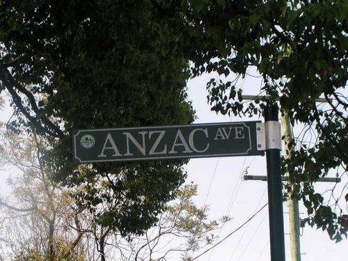 Anzac Avenue street sign October 2012