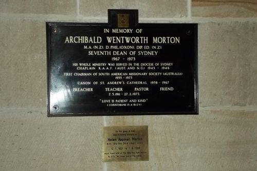 Archibald Morton Plaque : March 2013