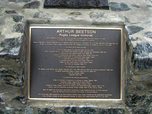 Arthur Beetson Plaque /  March 2013