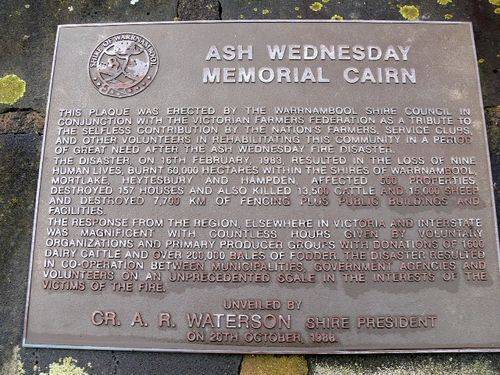 Ash Wednesday Memorial Cairn : 25-August-2011