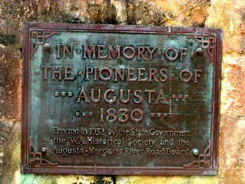 Augusta Pioneers Memorial Inscription