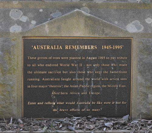 Australia Remembers Memorial Grove : 25-Janaury-2010