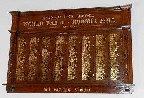 Bendigo High School  Roll of Honour : 18-Jun-2013
