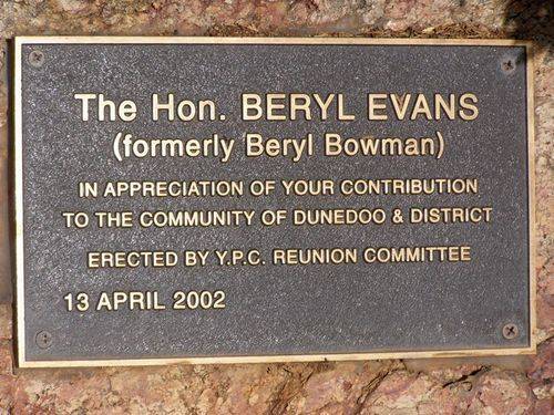 Beryl Evans Plaque : 28-July-2014