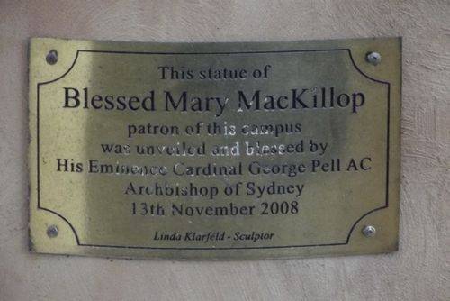 Blessed Mary MacKIllop Plaque : Feb 2014