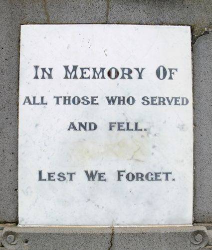 Boer War Memorial : 16-July-2012