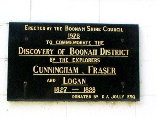 Boonah Explorers Plaque