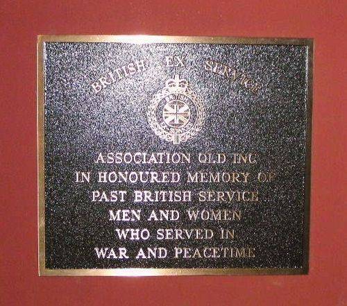 British Ex Service Plaque