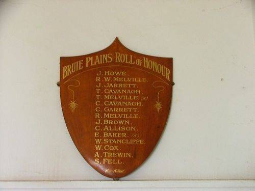 Bruie Plains Roll of Honour