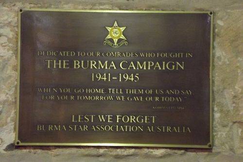 Burma Campaign Plaque : March 2014