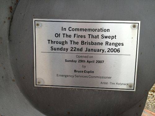 Bushfire Dedication Inscription : October 2013