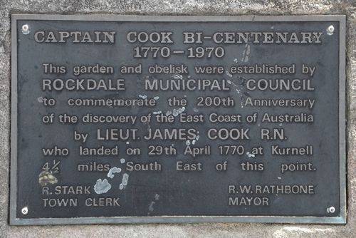 Captain Cook Inscription Plaque : Feb 2014