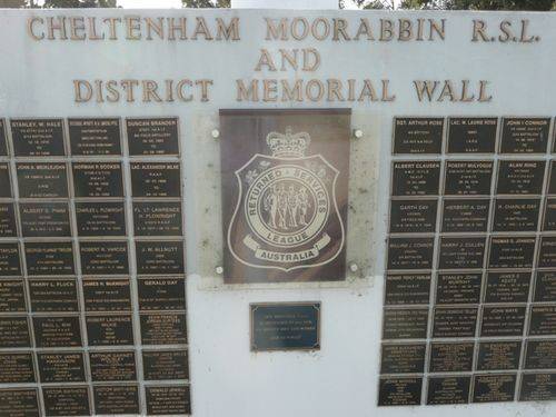 Cheltenham Memorial Wall : 18-September-2012