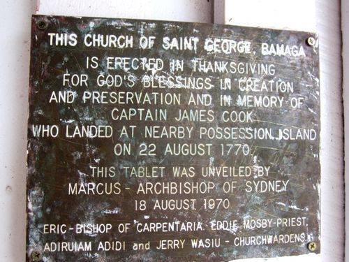 Church of Saint George Cook Plaque : 23-07-2013