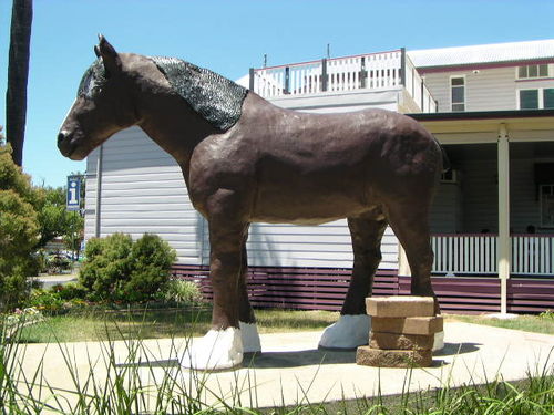 Clydesdale Statue Side View