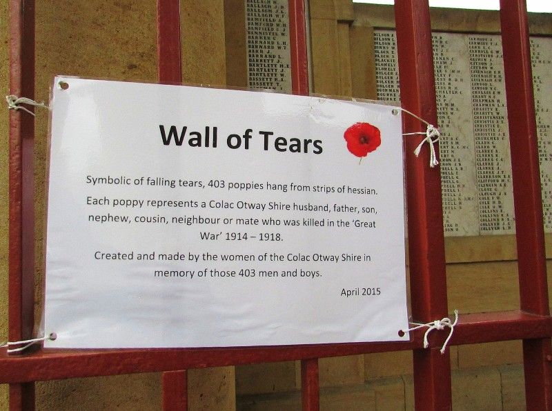 Wall of Tears Plaque 2 : 17-April-2015 