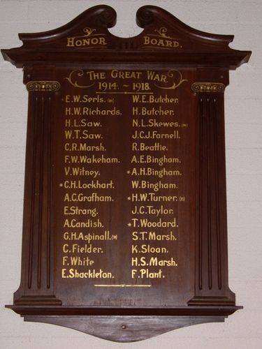 Congregational Church Memorial Board : 08-July-2011