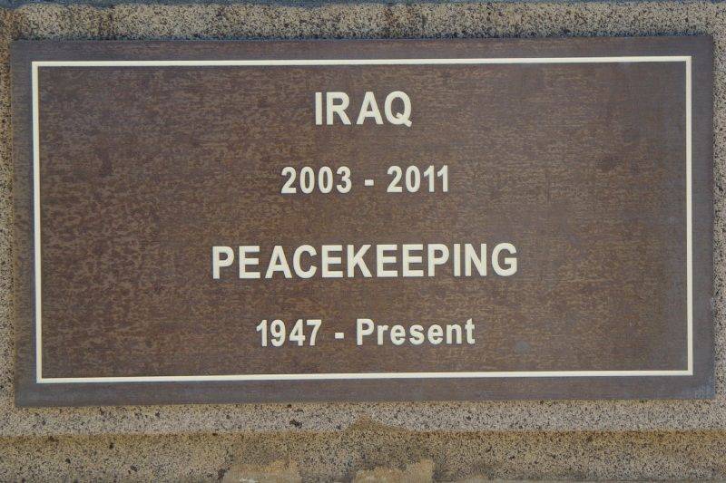 Iraq-Peacekeeping Plaque:15-July-2015