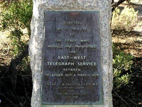 East West Telegraph Inscription 1