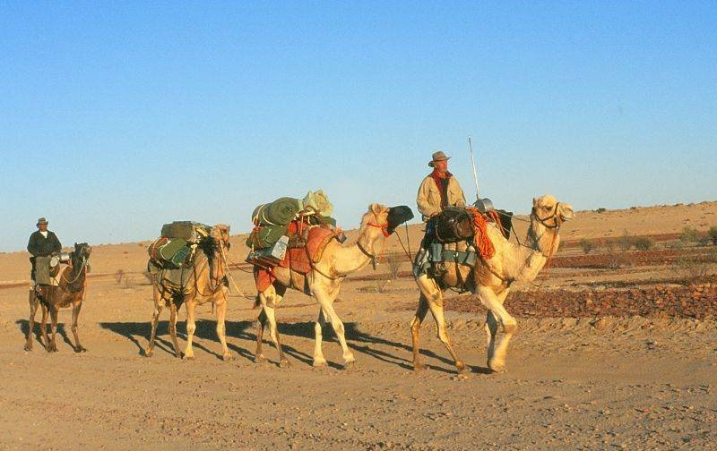 1994 : Danny Colson & Denis Bartell arriving at Birdsville (Denis Bartell)