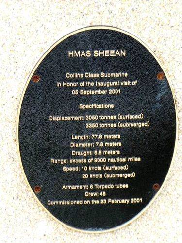 H.M.A.S Sheean Plaque : 2007