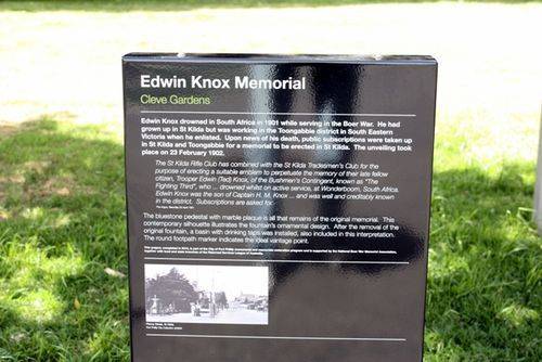 Edwin Knox Memorial Inscription Cleve Gardens