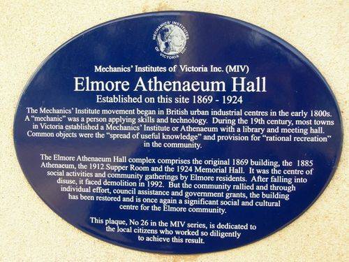 Elmore Athenaeum Hall Plaque : 22-04-2014