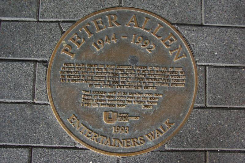 Peter Allen Plaque 1993 : September-2014