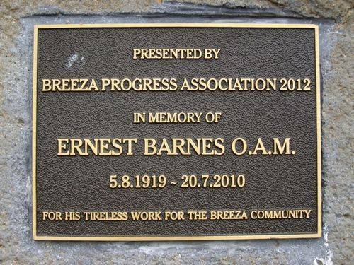 Ernest Barnes Plaque Inscription : 16-August-2014