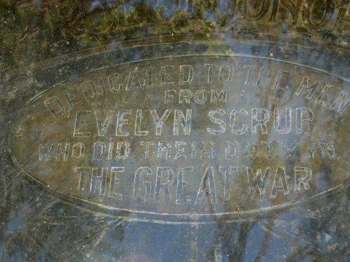 Evelyn Scrub War Memorial Dedication