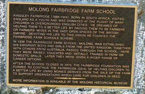 Fairbridge Remembrance Drive Inscription Plaque