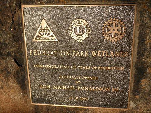 Wetlands Plaque Inscription : May 2014